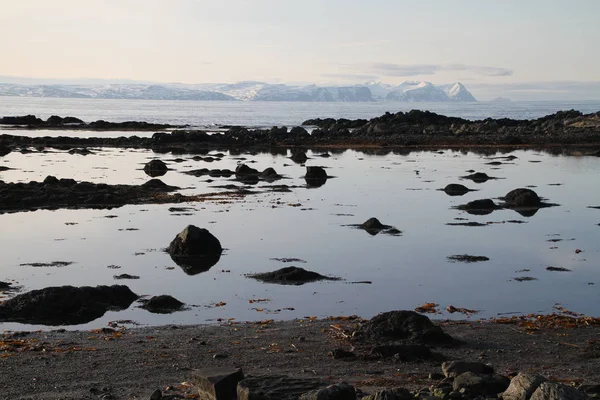 Episka Landskap Island Havsvikar Waterscapes Bergsfloder Och Underbara Isländska Naturen — Stockfoto