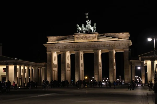 Berlin Cityscape Night City Center Berlin Famous Beautiful European City — Stock Photo, Image