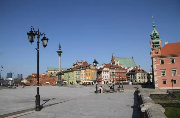 Varşova Daki Tarihi Kent Görünümünde Şehir Merkezi Warsawa Ünlü Güzel — Stok fotoğraf