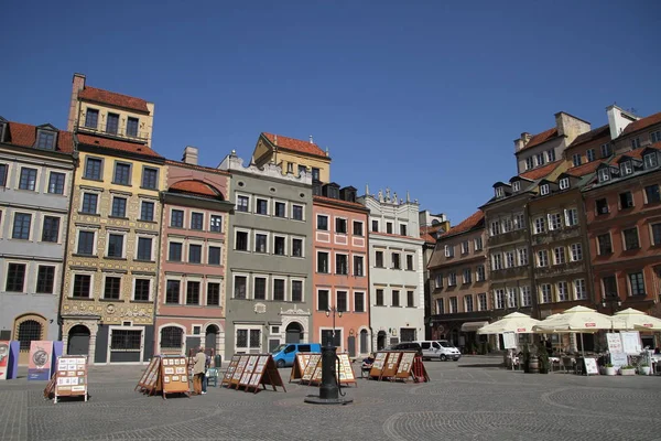 Vista Sul Centro Storico Varsavia Centro Warsawa Famosa Bella Città — Foto Stock