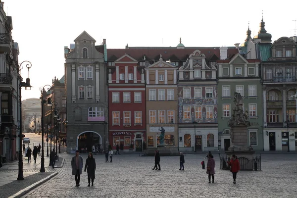 Poznan Daki Eski Şehir Bak Poznan Şehir Merkezi Ünlü Güzel — Stok fotoğraf