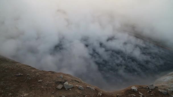 Geothermisches Gebiet Bei Hverir Norden Islands Der Nähe Der Seen — Stockvideo