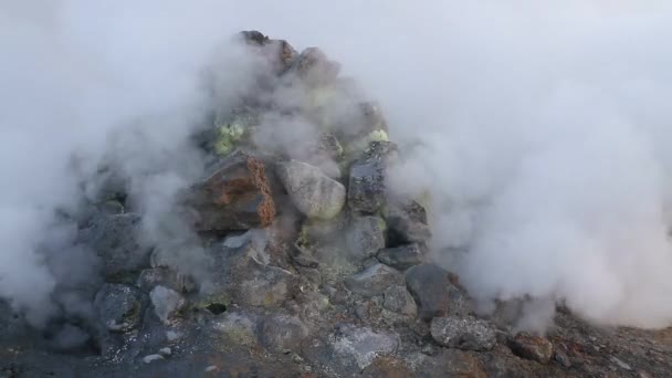 Geothermisches Gebiet Bei Hverir Norden Islands Der Nähe Der Seen — Stockvideo