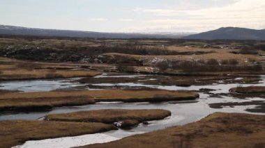 İzlanda'daki Thingvellir Milli Parkı. ? ingvellir veya Thingvellir Milli Parkı İzlanda, tarihsel, kültürel ve jeolojik önemi bir site olduğunu. Kuzey Amerika ve Avrasya kıtasal levha arasında Silfra fissür.
