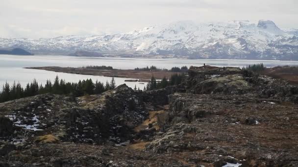 Εθνικό Πάρκο Thingvellir Στην Ισλανδία Ingvellir Thingvellir Εθνικό Πάρκο Στην — Αρχείο Βίντεο