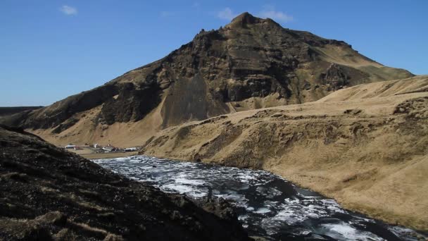 Epische Landschappen Van Ijsland Prachtige Ijslandse Natuur Rotsachtige Grond Hoge — Stockvideo