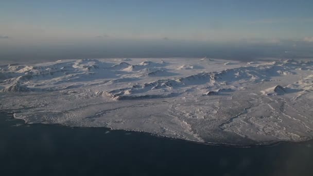 Aterragem Avião Vista Aérea Islândia Vista Aérea Paisagens Incríveis Icelândia — Vídeo de Stock