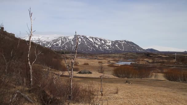 Thingvellirin Kansallispuisto Islannissa Ingvellir Eli Thingvellirin Kansallispuisto Islannissa Historiallisesti Kulttuurisesti — kuvapankkivideo