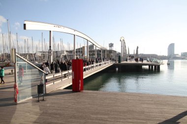 Barcelona görünümü - eski ve ünlü tarihi şehir, İspanya, İspanya. 