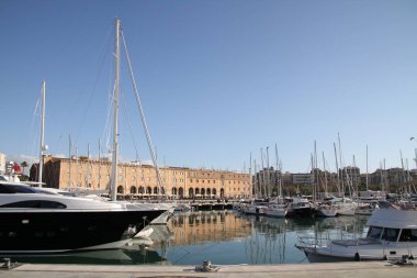 Barcelona görünümü - eski ve ünlü tarihi şehir, İspanya, İspanya. 