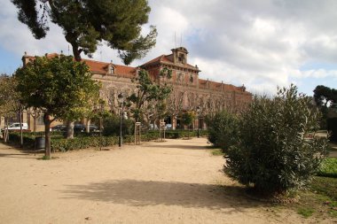 Barcelona görünümü - eski ve ünlü tarihi şehir, İspanya, İspanya. 