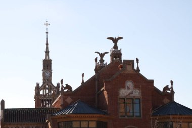 Barcelona görünümü - eski ve ünlü tarihi şehir, İspanya, İspanya. 