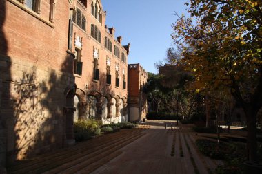 Barcelona görünümü - eski ve ünlü tarihi şehir, İspanya, İspanya. 