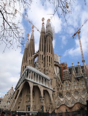 Barcelona görünümü - eski ve ünlü tarihi şehir, İspanya, İspanya. 