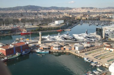 Barcelona görünümü - eski ve ünlü tarihi şehir, İspanya, İspanya. 