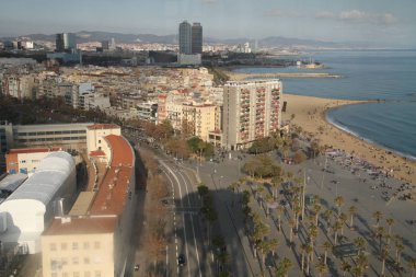 Barcelona görünümü - eski ve ünlü tarihi şehir, İspanya, İspanya. 