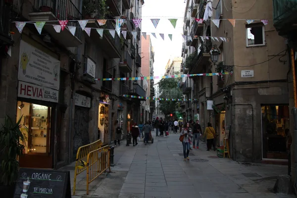 Barcelona Vista Cidade Histórica Antiga Famosa Catalunha Espanha — Fotografia de Stock