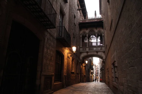 Barcelona Zobacz Stare Słynnego Zabytkowego Miasta Hiszpanii Katalonii — Zdjęcie stockowe