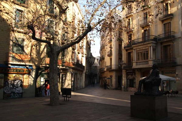 Barcelona Zobacz Stare Słynnego Zabytkowego Miasta Hiszpanii Katalonii — Zdjęcie stockowe