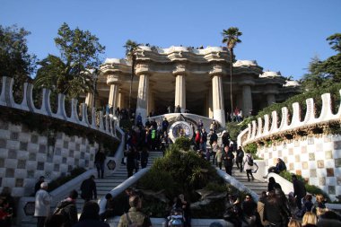 Barcelona görünümü - eski ve ünlü tarihi şehir, İspanya, İspanya. 