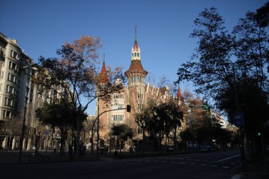 Barcelona görünümü - eski ve ünlü tarihi şehir, İspanya, İspanya. 