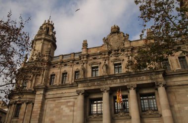 Barcelona görünümü - eski ve ünlü tarihi şehir, İspanya, İspanya. 