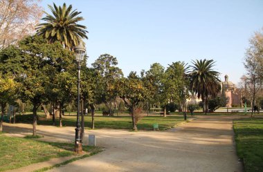 Barcelona görünümü - eski ve ünlü tarihi şehir, İspanya, İspanya. 