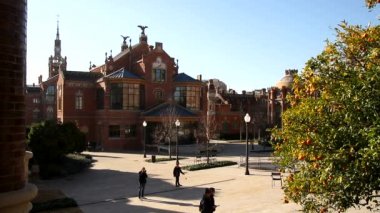 Barcelona görünümü - eski ve ünlü tarihi şehir, İspanya, İspanya. 