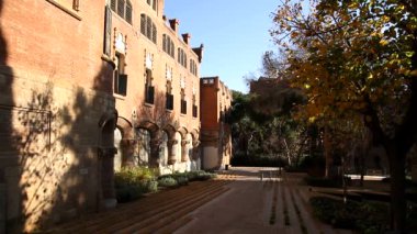 Barcelona görünümü - eski ve ünlü tarihi şehir, İspanya, İspanya. 