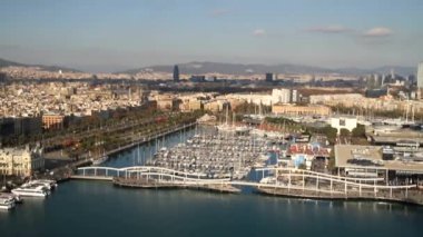Barcelona görünümü - eski ve ünlü tarihi şehir, İspanya, İspanya. 