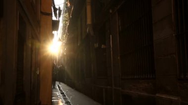 Barcelona görünümü - eski ve ünlü tarihi şehir, İspanya, İspanya. 