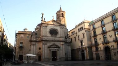 Barcelona görünümü - eski ve ünlü tarihi şehir, İspanya, İspanya. 