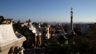 Barcelona görünümü - eski ve ünlü tarihi şehir, İspanya, İspanya. 