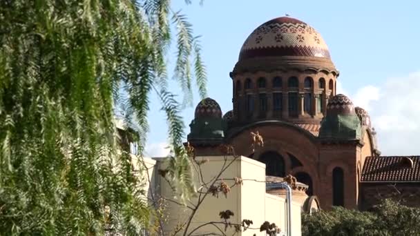 Barcelona Görünümü Eski Ünlü Tarihi Şehir Spanya Spanya — Stok video