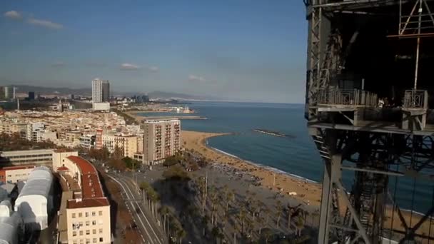 Barcelona Görünümü Eski Ünlü Tarihi Şehir Spanya Spanya — Stok video