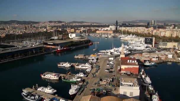 Βαρκελώνη Δείτε Παλιά Και Διάσημη Ιστορική Πόλη Καταλονία Ισπανία — Αρχείο Βίντεο