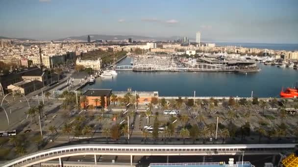 Barcelona View Oude Beroemde Historische Stad Catalonië Spanje — Stockvideo