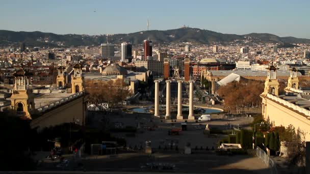 Vue Sur Barcelone Vieille Célèbre Ville Historique Catalogne Espagne — Video