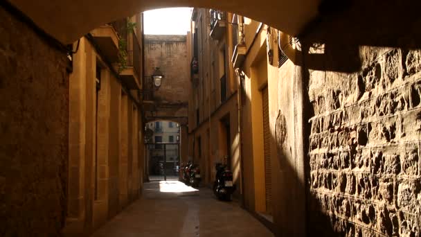 Βαρκελώνη Δείτε Παλιά Και Διάσημη Ιστορική Πόλη Καταλονία Ισπανία — Αρχείο Βίντεο