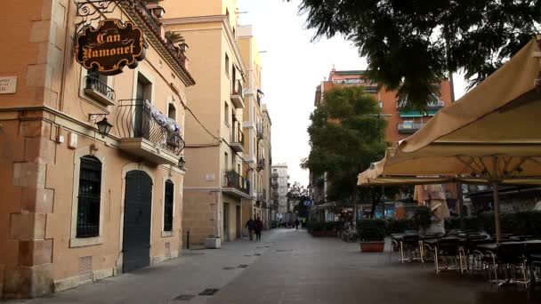 Vista Barcelona Ciudad Histórica Antigua Famosa Cataluña España — Vídeo de stock