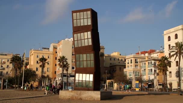 Barcellona Vista Vecchia Famosa Città Storica Della Catalogna Spagna — Video Stock