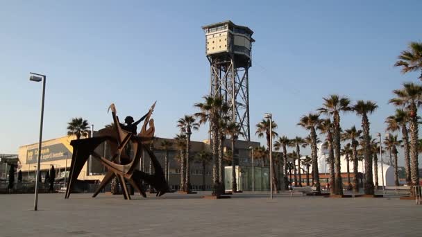 Barcellona Vista Vecchia Famosa Città Storica Della Catalogna Spagna — Video Stock