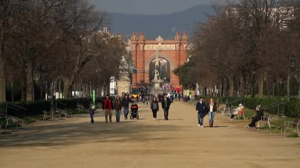 Barcelona Görünümü Eski Ünlü Tarihi Şehir Spanya Spanya — Stok video