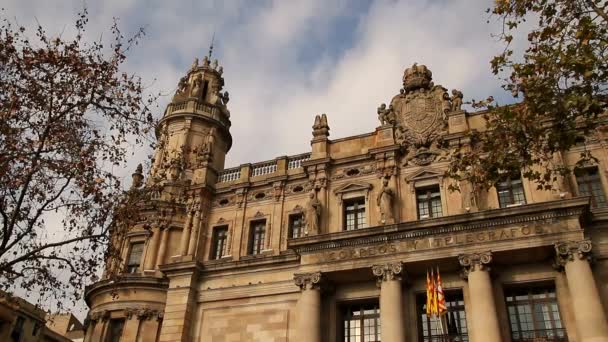 Vista Barcelona Ciudad Histórica Antigua Famosa Cataluña España — Vídeo de stock