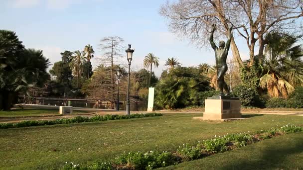 Vista Barcelona Ciudad Histórica Antigua Famosa Cataluña España — Vídeo de stock