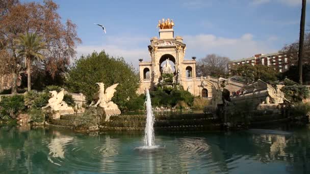 巴塞罗那景观 西班牙加泰罗尼亚的古老历史名城 — 图库视频影像