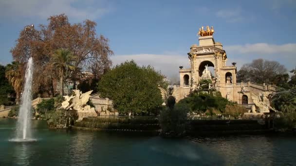 Vista Barcelona Ciudad Histórica Antigua Famosa Cataluña España — Vídeo de stock