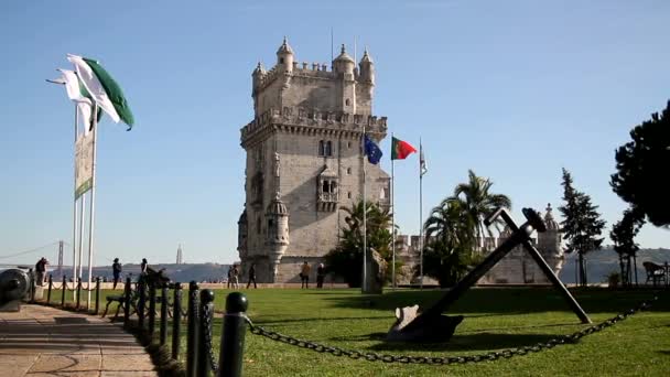 Lisboa Antigua Hermosa Ciudad Europea Capital Portugal Calles Históricas Edificios — Vídeo de stock