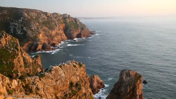 Cabo Roca Portugal Ponto Mais Ocidental Europa Continental Cabo Roca — Vídeo de Stock