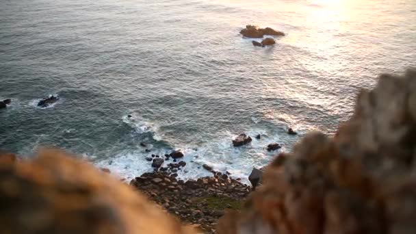 Kap Von Roca Portugal Westlichster Punkt Kontinentaleuropas Cabo Roca Bei — Stockvideo